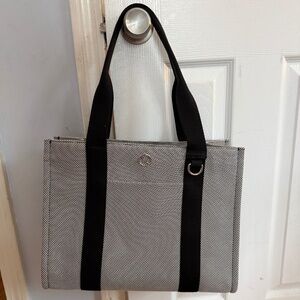Lululemon two-tone canvas structured tote